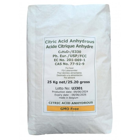 Acido Citrico Anidro  sacco 25 kg